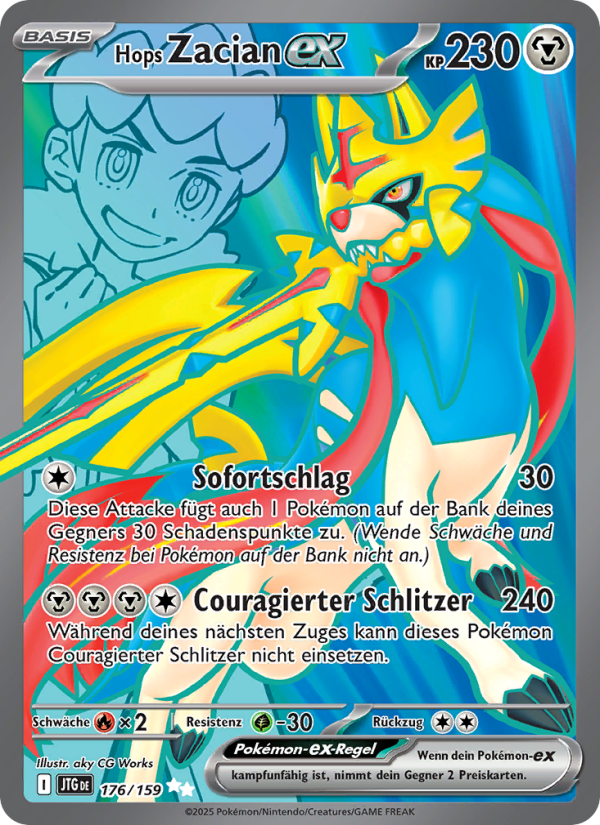 Hops Zacian-ex 176 — Journey Together (German Pokémon TCG card)