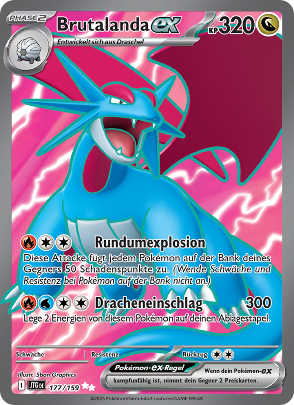 Brutalanda-ex 177 — Journey Together (German Pokémon TCG card)
