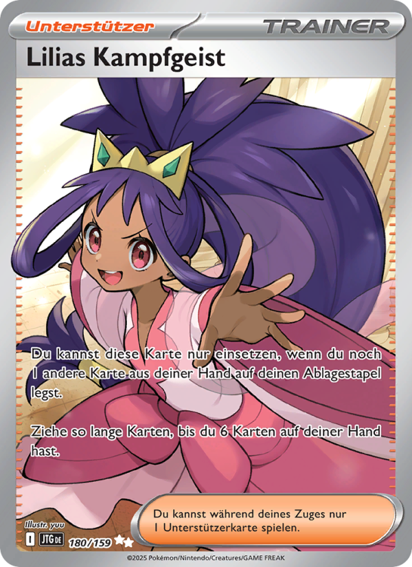 Lilias Kampfgeist 180 — Journey Together (German Pokémon TCG card)