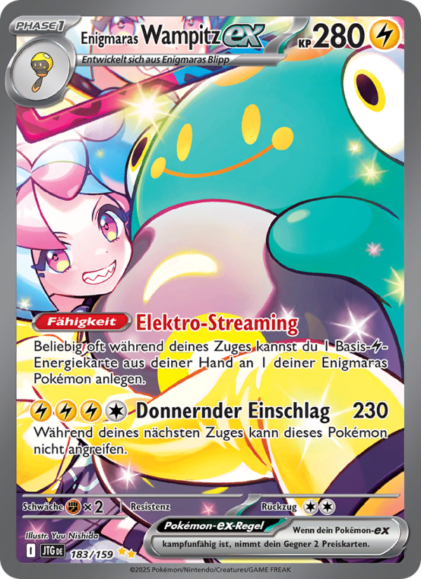 Enigmaras Wampitz-ex 183 — Journey Together (German Pokémon TCG card)
