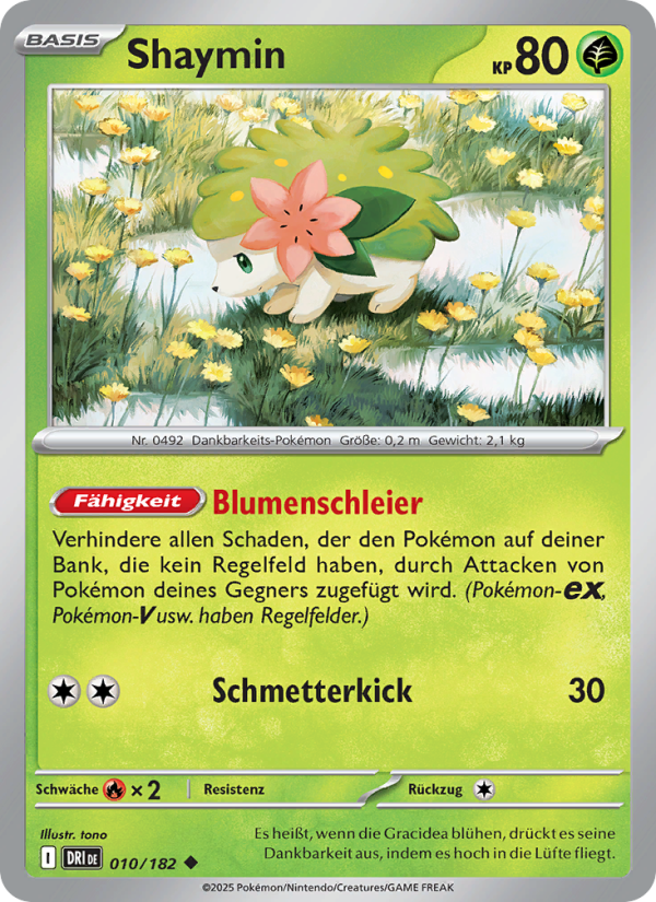 Shaymin 010 — Destined Rivals (German Pokémon TCG card)