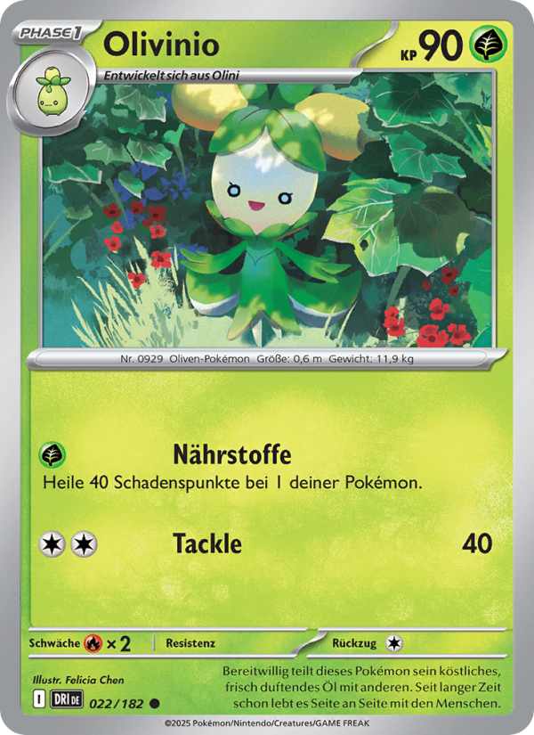 Olivinio 022 — Destined Rivals (German Pokémon TCG card)