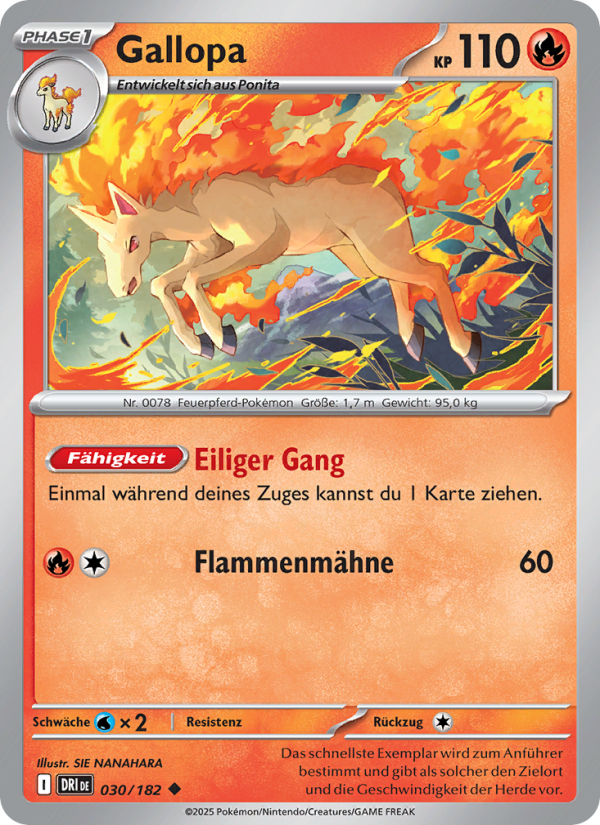 Gallopa 030 — Destined Rivals (German Pokémon TCG card)