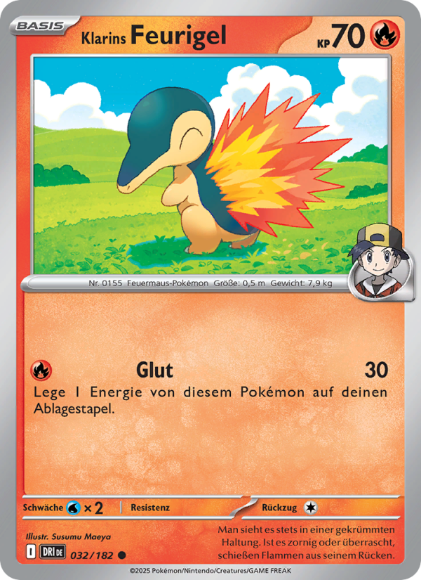 Klarins Feurigel 032 — Destined Rivals (German Pokémon TCG card)