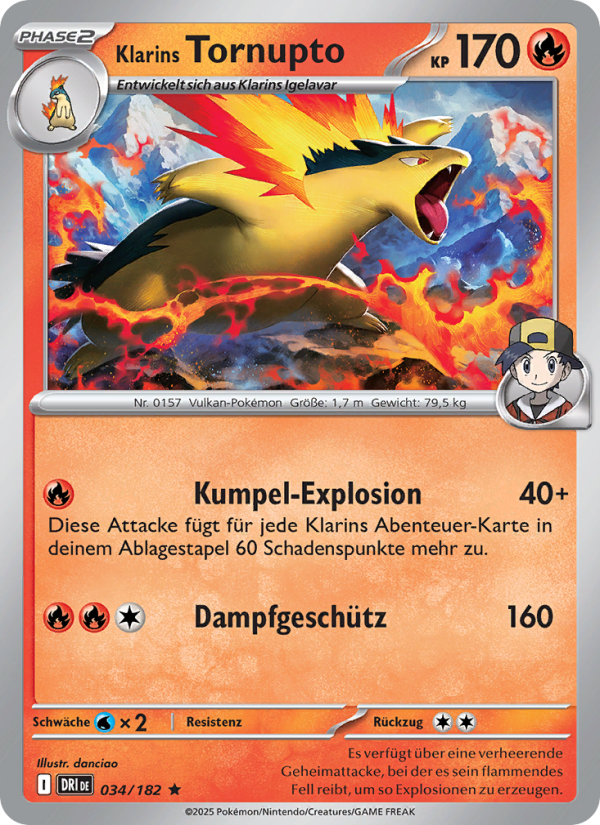 Klarins Tornupto 034 — Destined Rivals (German Pokémon TCG card)