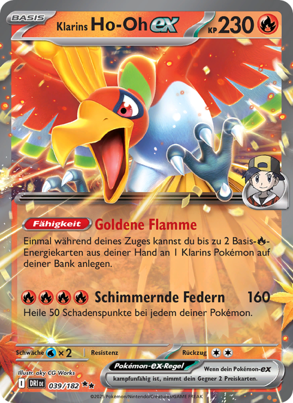 Klarins Ho-Oh-ex 039 — Destined Rivals (German Pokémon TCG card)