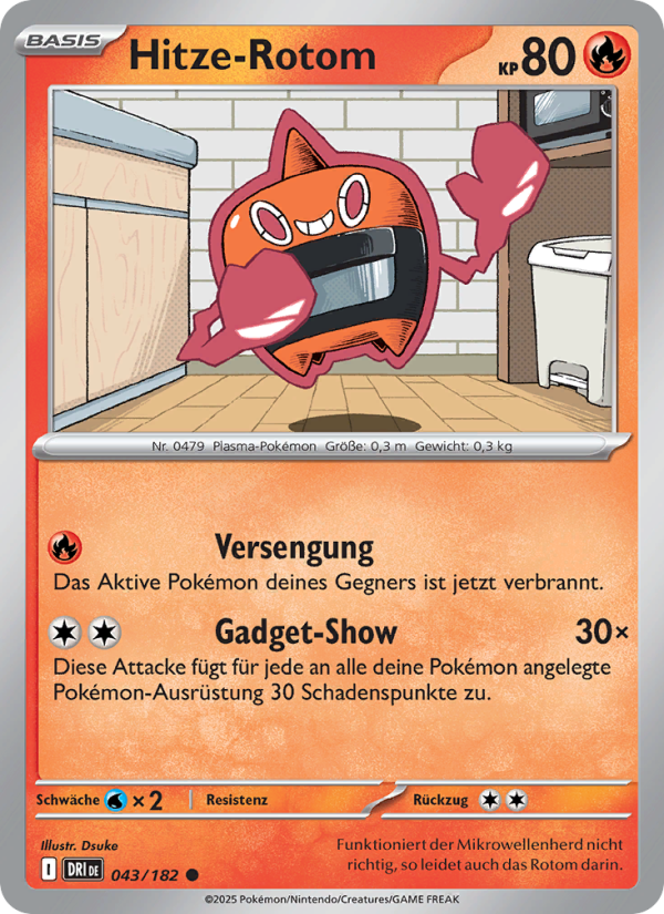 Hitze-Rotom 043 — Destined Rivals (German Pokémon TCG card)