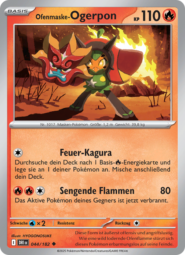 Ofenmaske-Ogerpon 044 — Destined Rivals (German Pokémon TCG card)