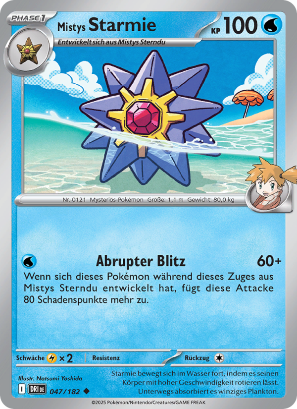 Mistys Starmie 047 — Destined Rivals (German Pokémon TCG card)