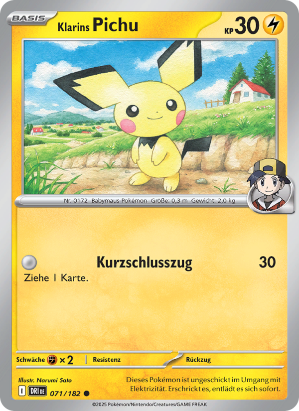 Klarins Pichu 071 — Destined Rivals (German Pokémon TCG card)