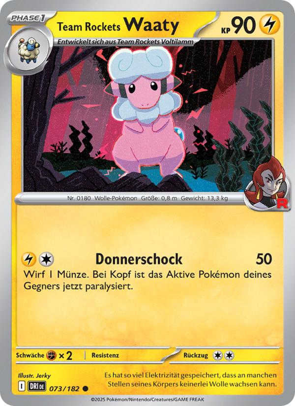 Team Rockets Waaty 073 — Destined Rivals (German Pokémon TCG card)