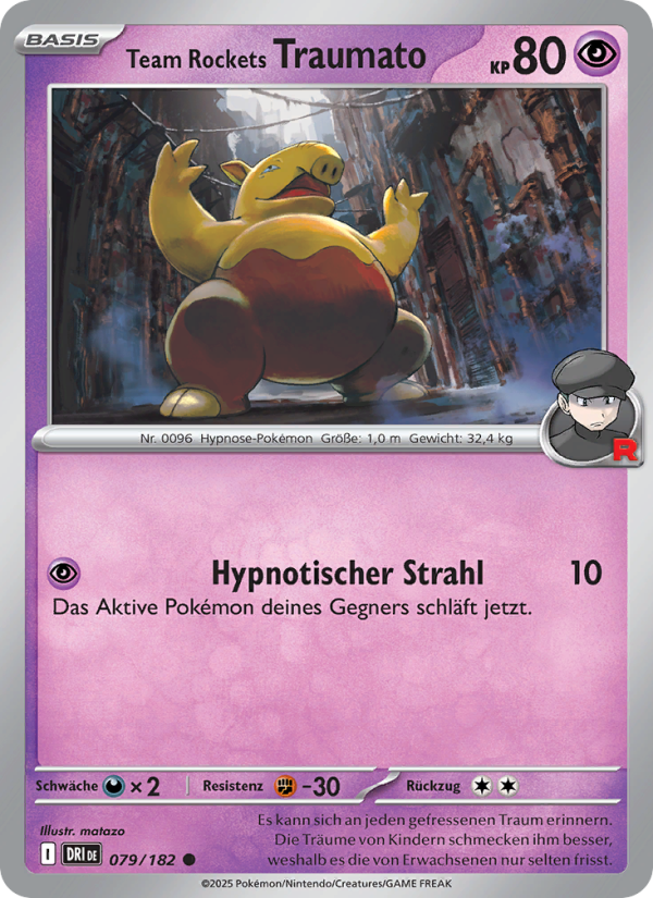 Team Rockets Traumato 079 — Destined Rivals (German Pokémon TCG card)