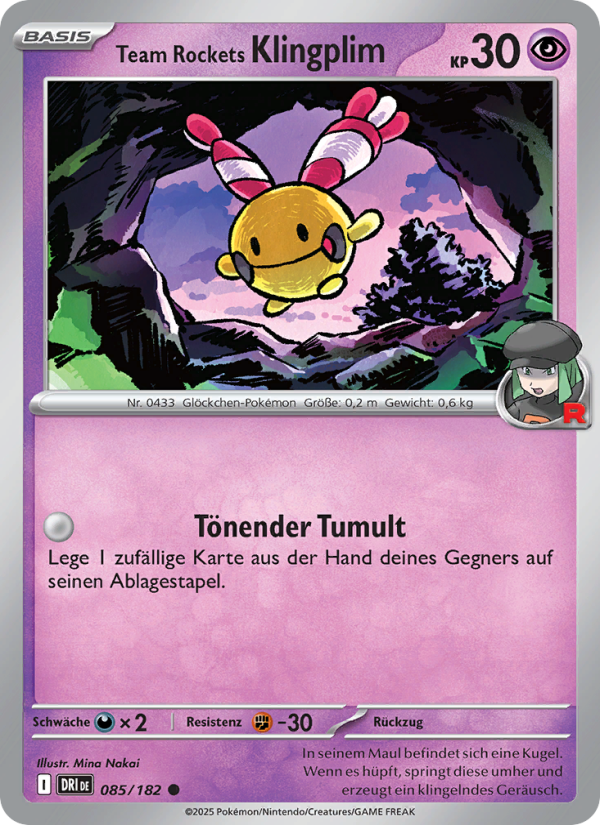 Team Rockets Klingplim 085 — Destined Rivals (German Pokémon TCG card)