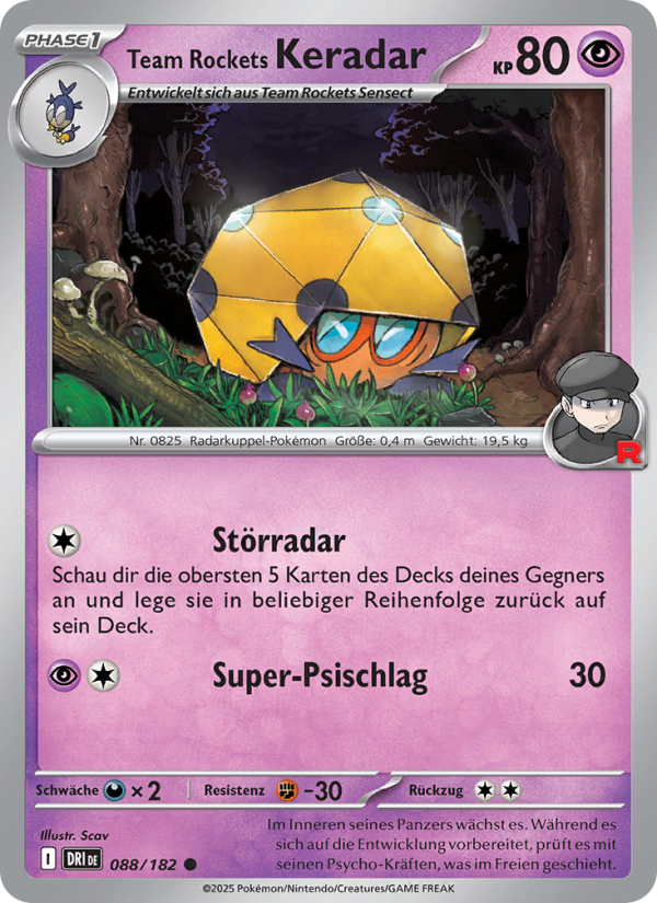 Team Rockets Keradar 088 — Destined Rivals (German Pokémon TCG card)