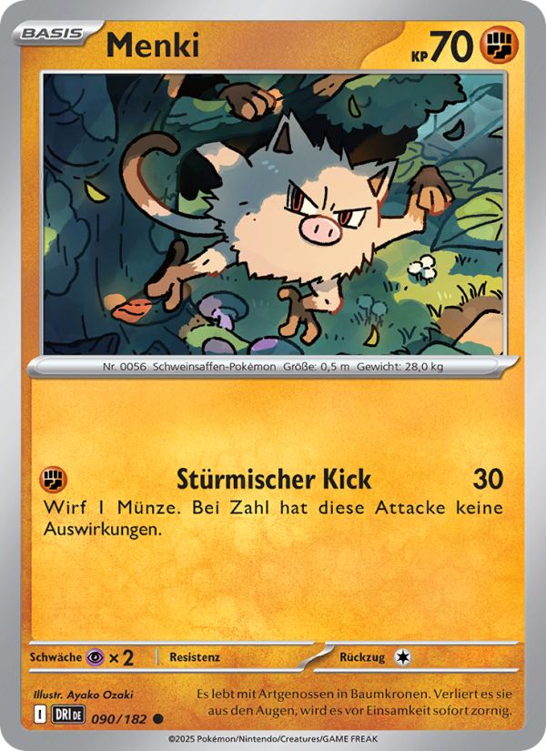 Menki 090 — Destined Rivals (German Pokémon TCG card)