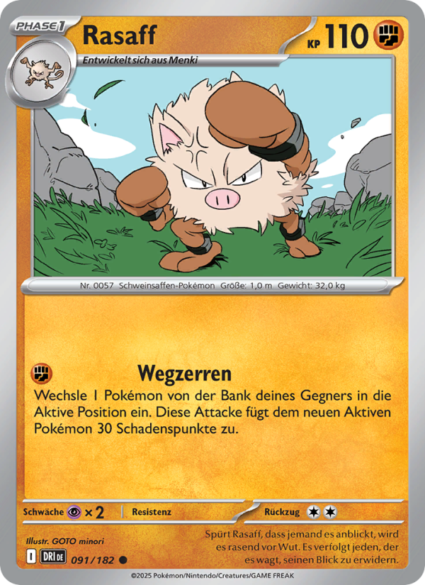 Rasaff 091 — Destined Rivals (German Pokémon TCG card)