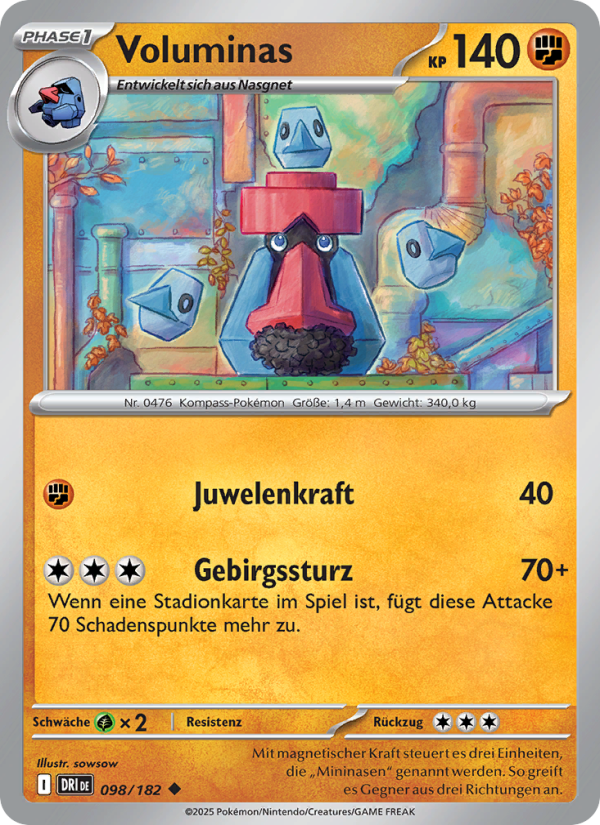 Voluminas 098 — Destined Rivals (German Pokémon TCG card)