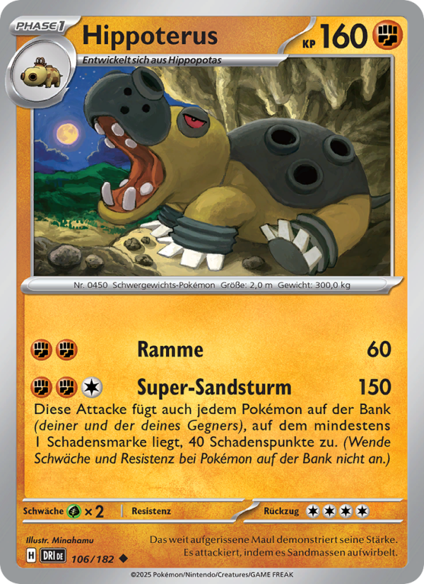 Hippoterus 106 — Destined Rivals (German Pokémon TCG card)