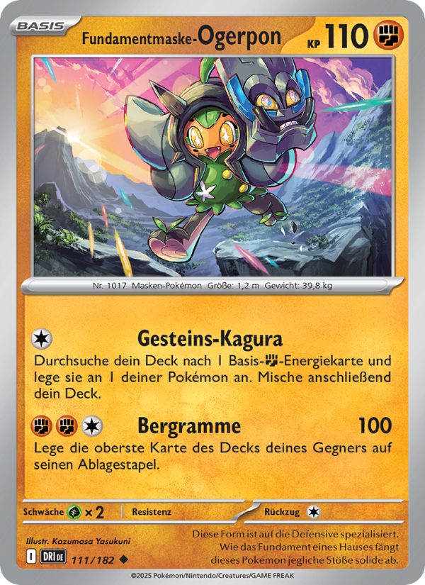 Fundamentmaske-Ogerpon 111 — Destined Rivals (German Pokémon TCG card)