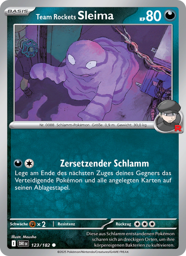 Team Rockets Sleima 123 — Destined Rivals (German Pokémon TCG card)