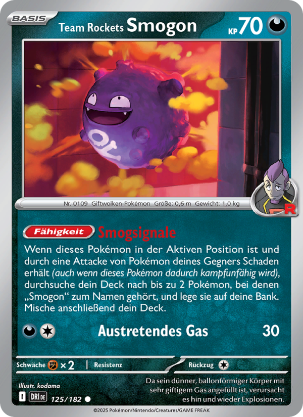Team Rockets Smogon 125 — Destined Rivals (German Pokémon TCG card)