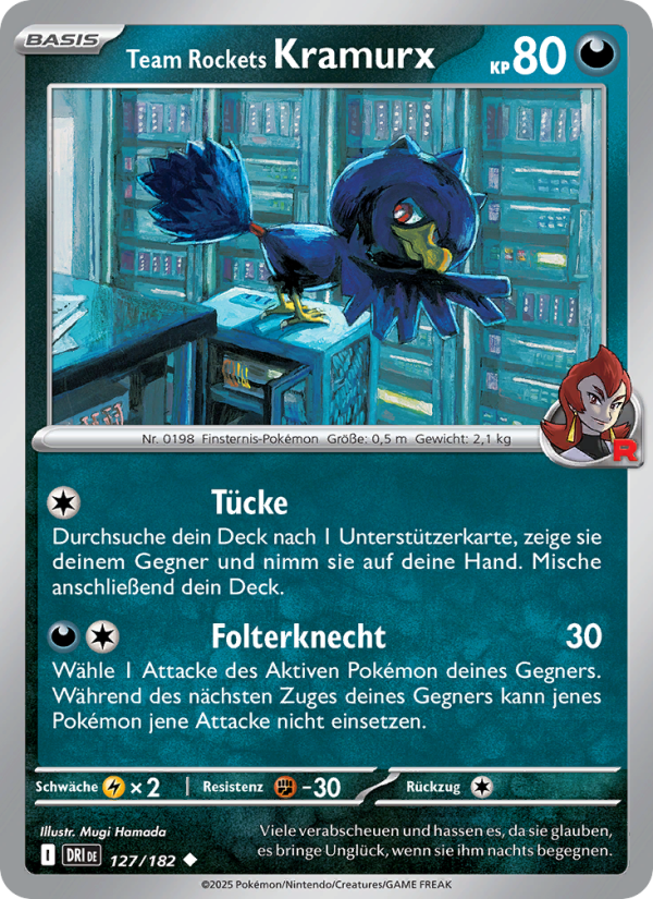 Team Rockets Kramurx 127 — Destined Rivals (German Pokémon TCG card)