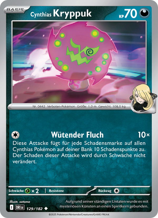Cynthias Kryppuk 129 — Destined Rivals (German Pokémon TCG card)