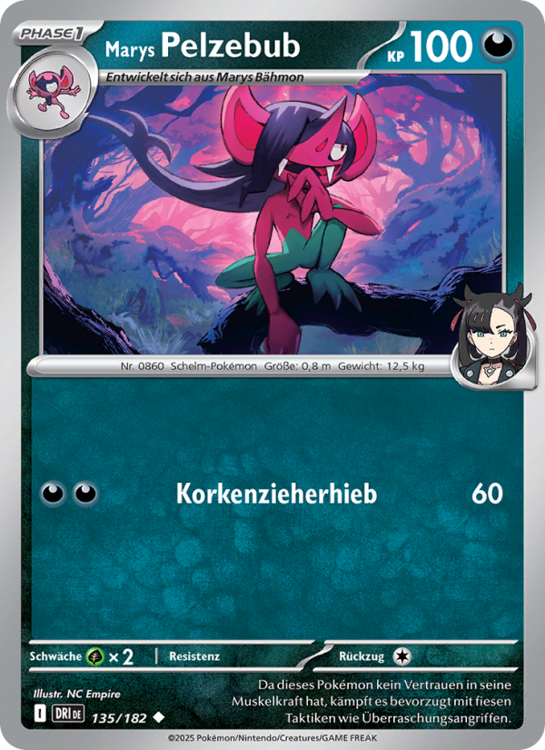Marys Pelzebub 135 — Destined Rivals (German Pokémon TCG card)