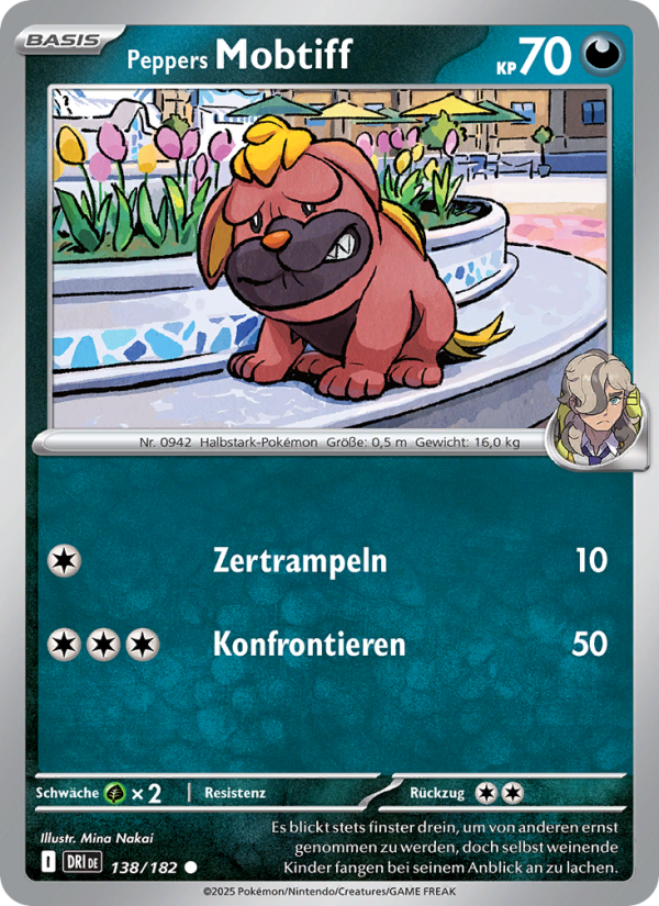 Peppers Mobtiff 138 — Destined Rivals (German Pokémon TCG card)
