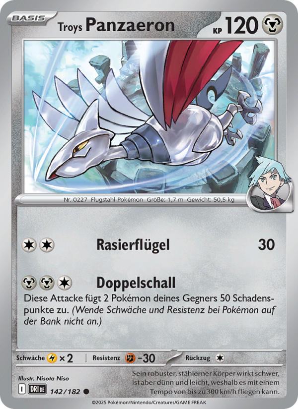 Troys Panzaeron 142 — Destined Rivals (German Pokémon TCG card)
