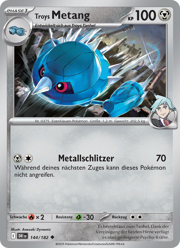 Troys Metang 144 — Destined Rivals (German Pokémon TCG card)