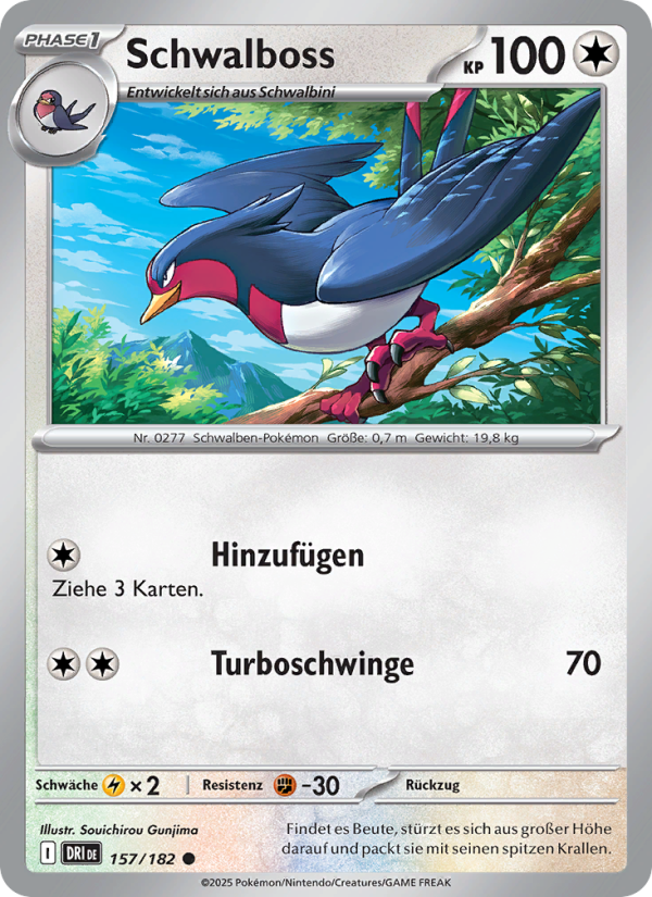 Schwalboss 157 — Destined Rivals (German Pokémon TCG card)
