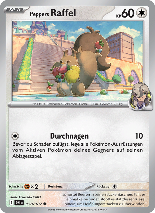 Peppers Raffel 158 — Destined Rivals (German Pokémon TCG card)