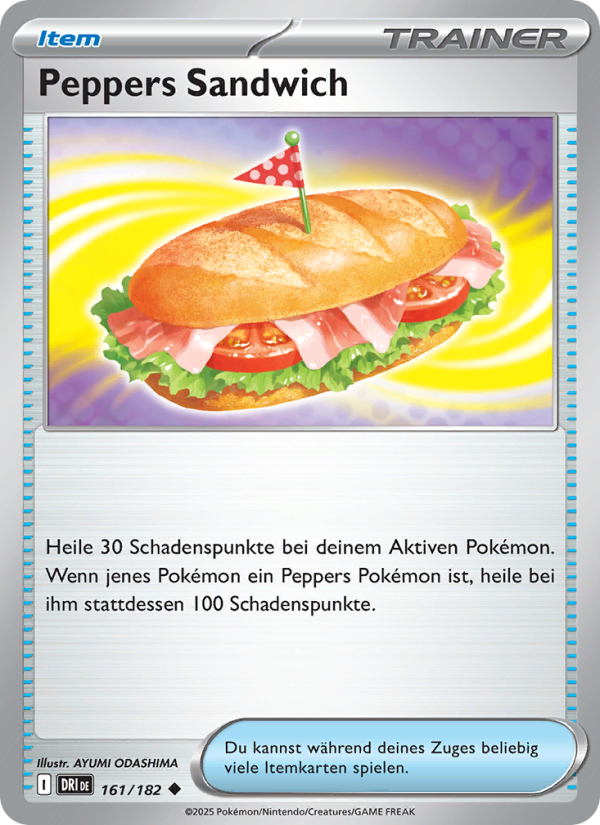 Peppers Sandwich 161 — Destined Rivals (German Pokémon TCG card)