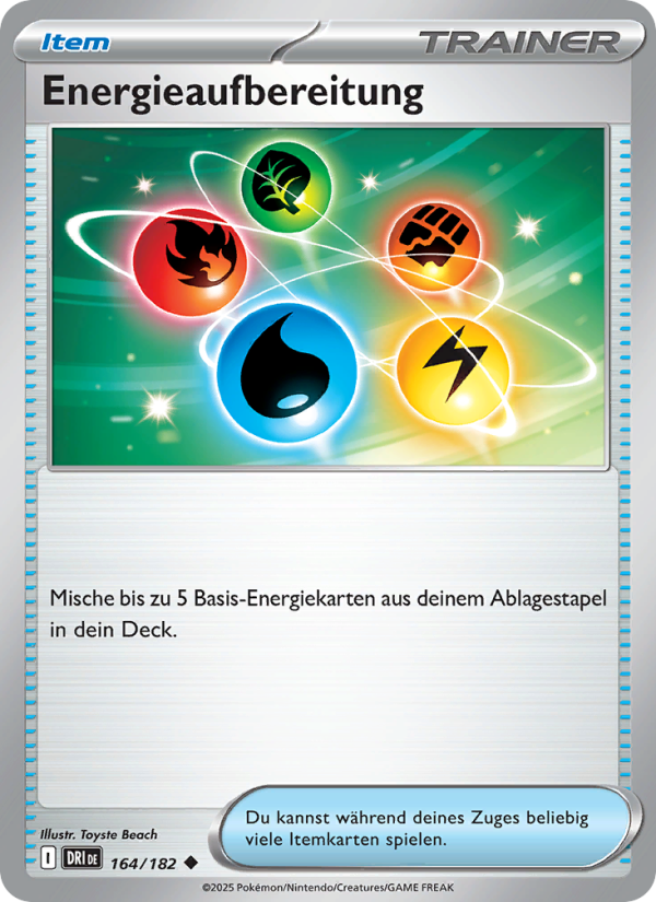 Energieaufbereitung 164 — Destined Rivals (German Pokémon TCG card)