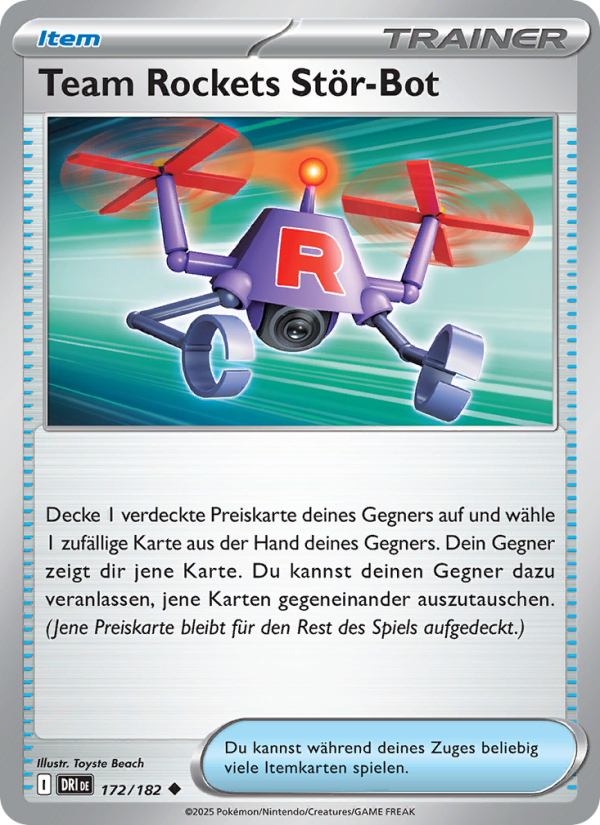 Team Rockets Stör-Bot 172 — Destined Rivals (German Pokémon TCG card)