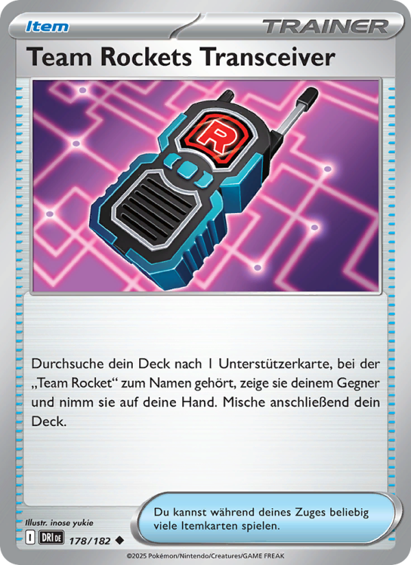 Team Rockets Transceiver 178 — Destined Rivals (German Pokémon TCG card)