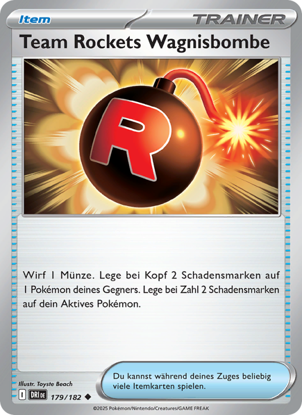 Team Rockets Wagnisbombe 179 — Destined Rivals (German Pokémon TCG card)