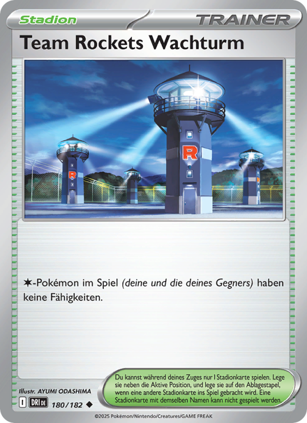 Team Rockets Wachturm 180 — Destined Rivals (German Pokémon TCG card)