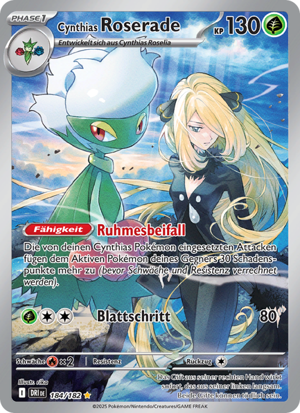 Cynthias Roserade 184 — Destined Rivals (German Pokémon TCG card)