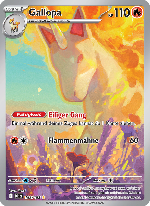 Gallopa 189 — Destined Rivals (German Pokémon TCG card)