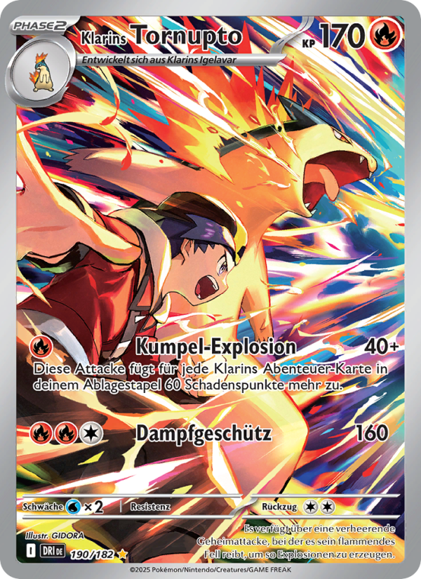 Klarins Tornupto 190 — Destined Rivals (German Pokémon TCG card)