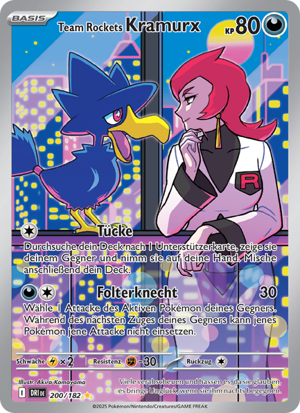 Team Rockets Kramurx 200 — Destined Rivals (German Pokémon TCG card)
