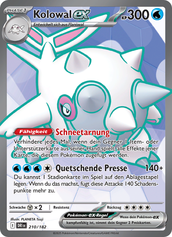 Kolowal-ex 210 — Destined Rivals (German Pokémon TCG card)