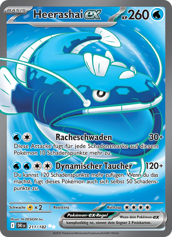 Heerashai-ex 211 — Destined Rivals (German Pokémon TCG card)