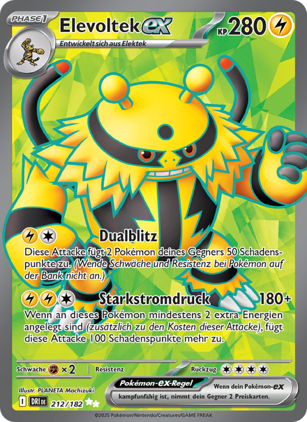 Elevoltek-ex 212 — Destined Rivals (German Pokémon TCG card)