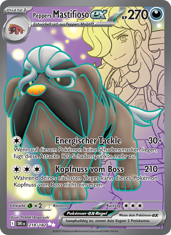 Peppers Mastifioso-ex 218 — Destined Rivals (German Pokémon TCG card)