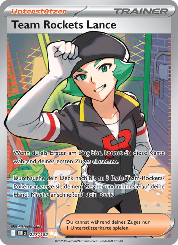 Team Rockets Lance 227 — Destined Rivals (German Pokémon TCG card)