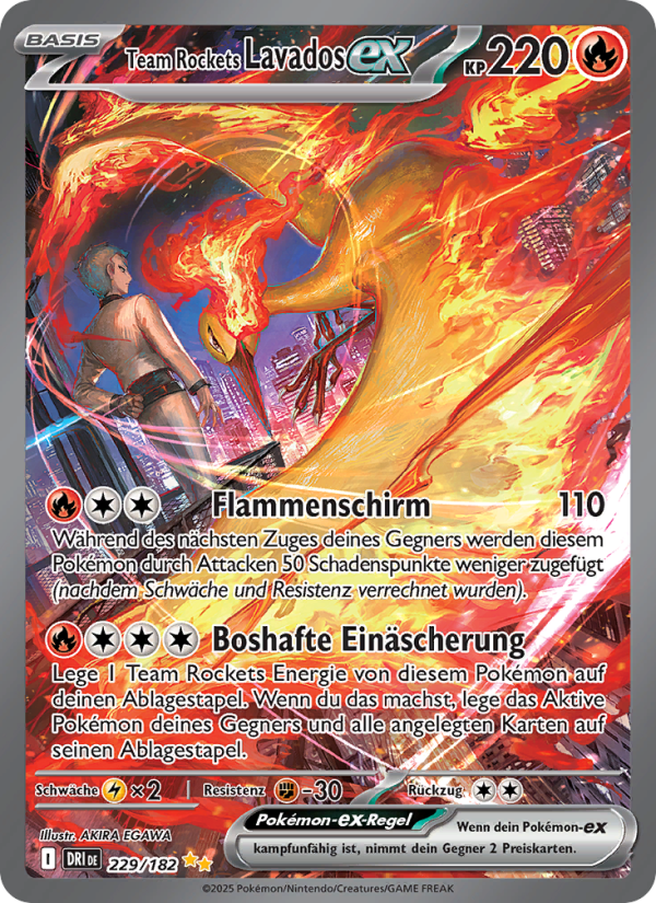 Team Rockets Lavados-ex 229 — Destined Rivals (German Pokémon TCG card)