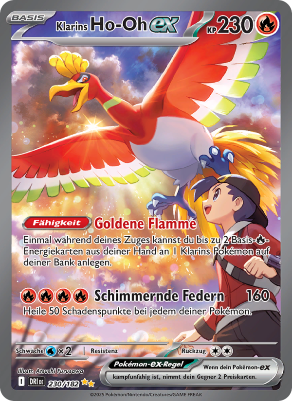 Klarins Ho-Oh-ex 230 — Destined Rivals (German Pokémon TCG card)